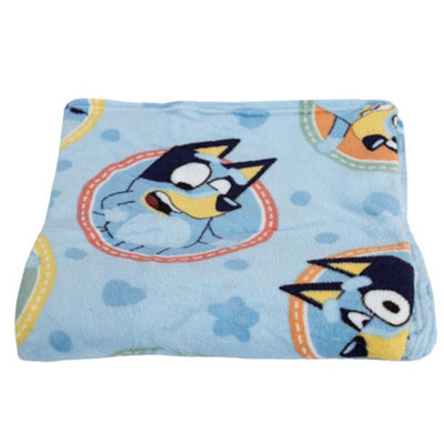 Bluey Fleece Frame Blanket Blue (One Size) from B&Q