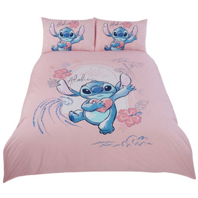  - Lilo & Stitch Aloha Duvet Cover Set Dusty Pink (Double)
