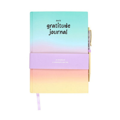 Something Different Gratitude Amethyst Diary And Pen Multicoloured (One Size) from B&Q
