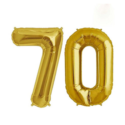 Sensations Today 70Th Foil Balloon Gold (One Size) from B&Q