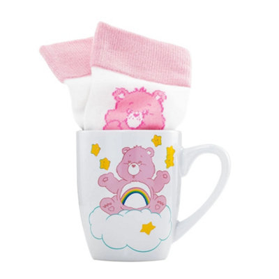 Care Bears Cheer Bear Mug And Sock Set White/pink (One Size) from B&Q