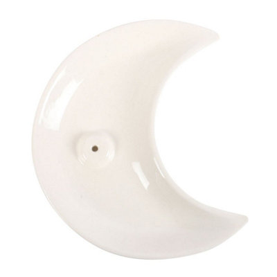 Something Different Crescent Moon Incense Holder White (One Size) from B&Q