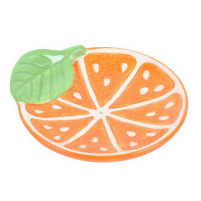 Something Different Orange Slice Incense Holder Orange/green/white (One Size) from B&Q