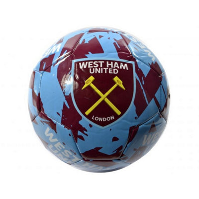  - West Ham United Fc Graffiti Football Claret/sky Blue/yellow (5)