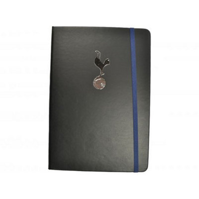 Tottenham Hotspur Fc Spurs Premium Crest A5 Notebook Black (One Size) from B&Q