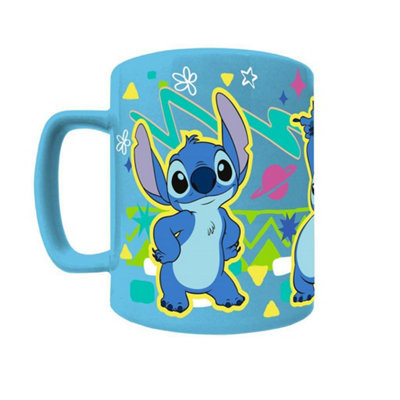 Lilo & Stitch Stitch Face Fluffy 440Ml Mug Blue (One Size) from B&Q