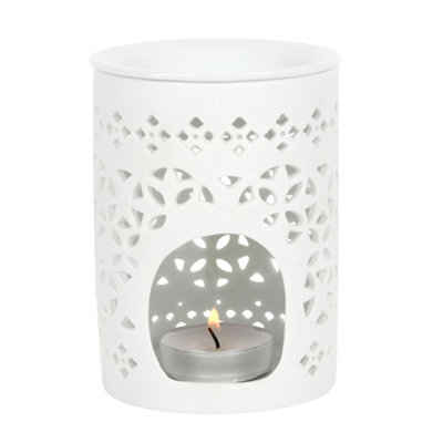  - Something Different Matte Cut Out Oil Burner White (One Size)