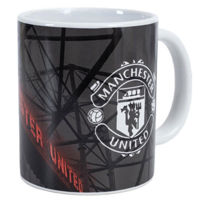 Manchester United Fc Old Trafford Mug White/black/red (One Size) from B&Q