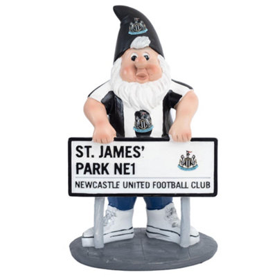 Newcastle United Fc Street Sign Garden Gnome White/black (One Size) from B&Q