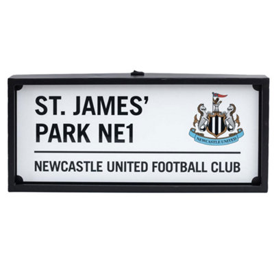  - Newcastle United Fc Metal Led Street Sign White/blue/black (One Size)