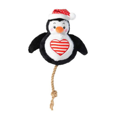 House Of Paws Penguin Dog Squeak Toy Black/white (One Size) from B&Q