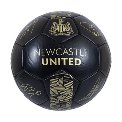 Newcastle United Fc Phantom Signature Football Black/gold (1) from B&Q