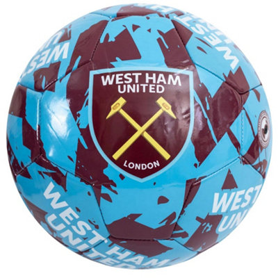 West Ham United Fc Graffiti Football Sky Blue/claret (5) from B&Q