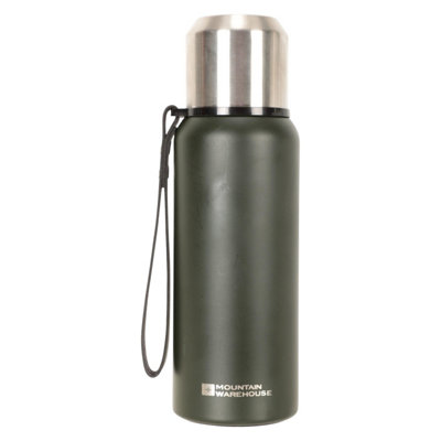 Mountain Warehouse Matte Double-Walled 500Ml Flask Khaki Green (One Size) from B&Q