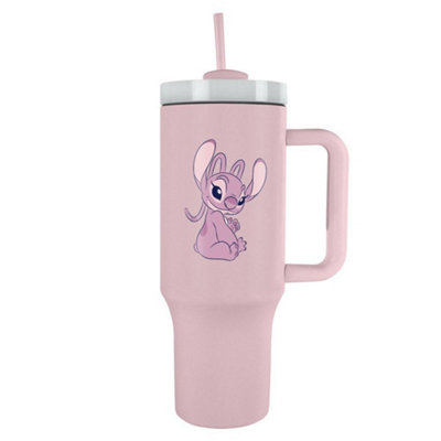 Lilo & Stitch Sitting Angel 1.1L Tumbler Pink (One Size) from B&Q