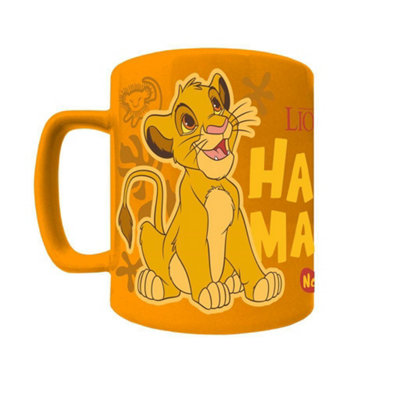 The Lion King Simba Smiling Face Fluffy Mug Orange (One Size) from B&Q