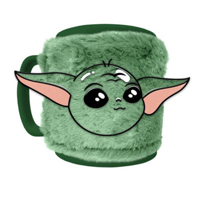 Star Wars The Mandalorian Grogu Fuzzy Mug Green/brown/white (One Size) from B&Q