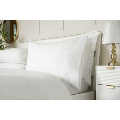 Belledorm Egyptian Cotton Deep Fitted Sheet White (Single) from B&Q
