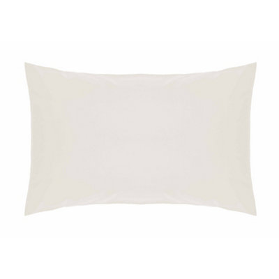Belledorm Cotton Peracle Plain Pillowcase Ivory (76Cm X 51Cm) from B&Q