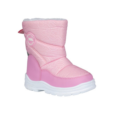 B&Q -  Childrens/kids Snowflake Snow Boots Pink (7 Uk Child)