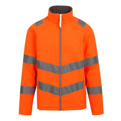 B&Q Regatta Professional Mens Layer Hi-Vis Soft Shell Jacket Size 2