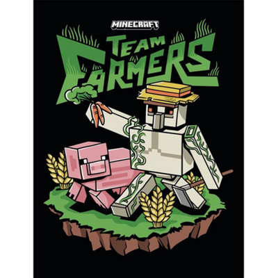  - Minecraft Team Farmers Canvas Print White/pink/green (One Size)