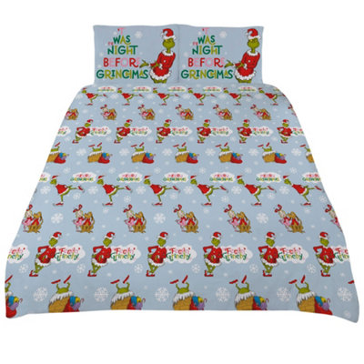 B&Q The Grinch Duvet Cover Set Multicoloured (Single) Size 48