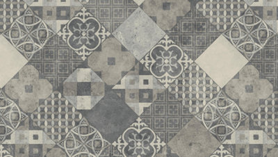 New Homestyle Zaragoza Granite Tile Vinyl By Remland (7M X 2M) from B&Q