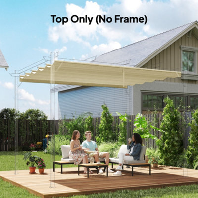 Outsunny 3.5X2.6 M Pergola Cover Replacement For 4X3 M FrameCream from B&Q