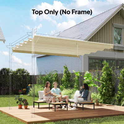 Outsunny 2.55X2.5 M Pergola Cover Replacement For 3X3 M FrameCream from B&Q