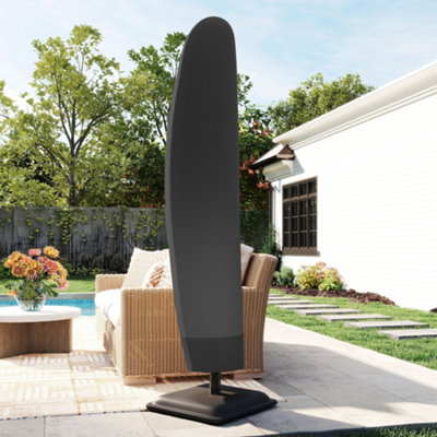 B&Q -  Parasol CoverPatio Cantilever CoverBanana Umbrella Cover Black