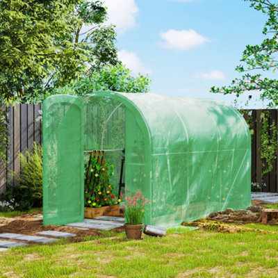 B&Q -  3 X 2 X 2M Polytunnel Greenhouse With DoorGalvanised Steel Frame