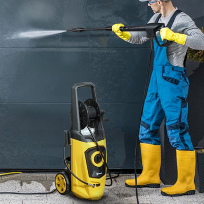 B&Q -  Portable Power Washer 1800W150 Bar510 L/h For GardenYellow