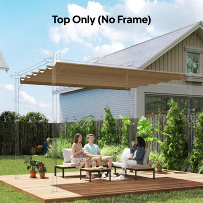 Outsunny 3.5X2.6 M Pergola Cover Replacement For 4X3 M FrameTan from B&Q