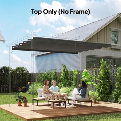 Outsunny 3.5X2.6 M Pergola Cover Replacement For 4X3 M FrameLight Grey from B&Q