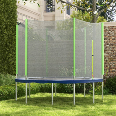 B&Q -  8Ft Trampoline Net Replacement Safety Net With Zipped DoorGreen