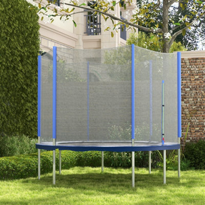 B&Q -  8Ft Trampoline Net Replacement Safety Net With Zipped DoorBlue