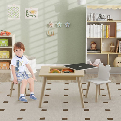Aiyaplay 3-Piece Toddler Table And Chairs Set For Nursery, Playroom B&Q