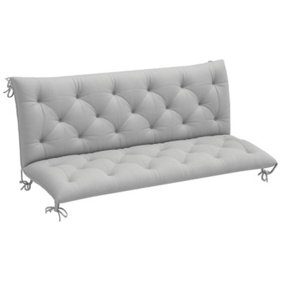 Rackhams Light/Grey Three-Seater Bench Cushion - Image 6