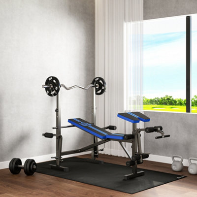 Homcom Multi-Function Adjustable Weight Training Bench Gym Fitness Lifting from B&Q