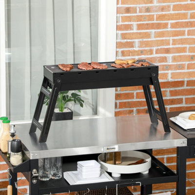 Outsunny Portable Barbecue Charcoal Grill With Pull-Out Charcoal Basin from B&Q