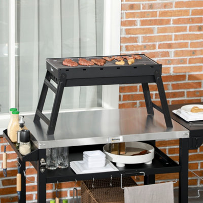 Outsunny Portable Barbecue Charcoal Grill With Pull-Out Charcoal Basin from B&Q