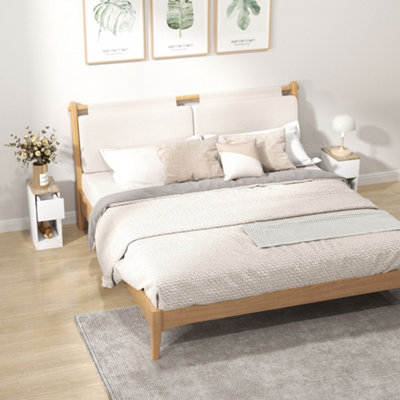 Homcom White " Two-Piece Set Offers Flexible Use;"," Drawer, Shelf And Tabletop Offer Storage Options;","Serves As Bedside Or Side Tables;" - Image 12