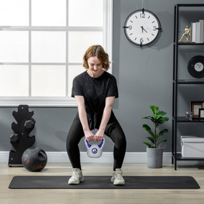 Sportnow 6Kg Kettle Bell With Handle For Home GymPurple And Grey