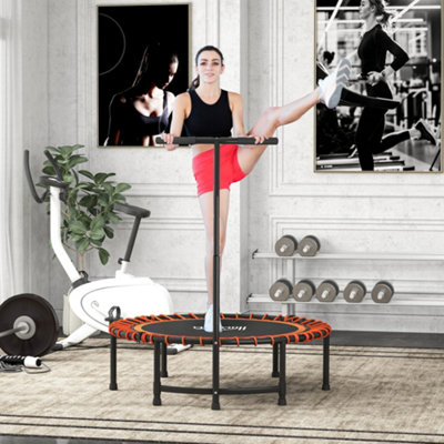 Homcom Trampoline Outdoor Bouncer Jumper Adjustable HandleOrange from B&Q