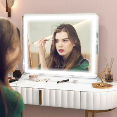 LED Vanity Mirror with Lights USB Port 10X Magnifying Makeup Mirror White - Image 13
