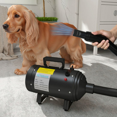Pawhut Black 2200W Dog Hair Dryer With Adjustable Temperature & Velocity,