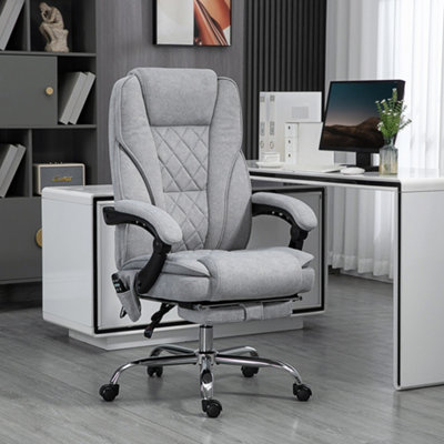 B&Q -  Massage Office ChairHeated Reclining Desk ChairGrey