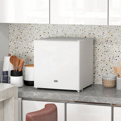 Homcom 35L Tabletop Freezer With Removable Wire Shelf And Two KeysWhite from B&Q