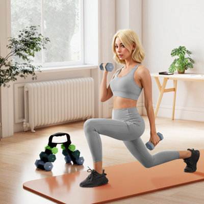 B&Q -  Dumbbells Set With Storage Rack2 X 1Kg2 X 2Kg2 X 3KgGreen